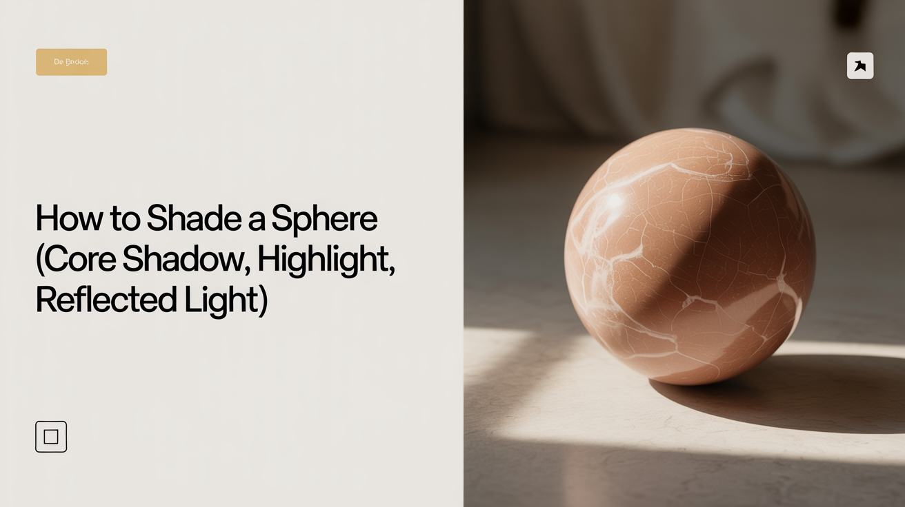 How to Shade a Sphere (Core Shadow, Highlight, Reflected Light)